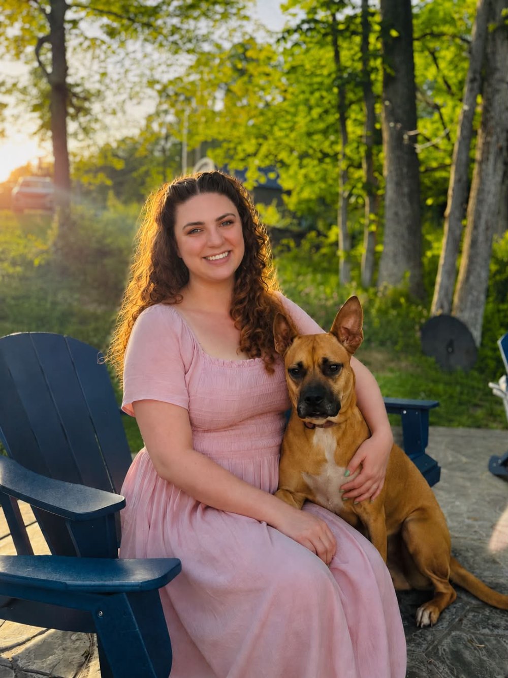 Megan Reed with her dog
